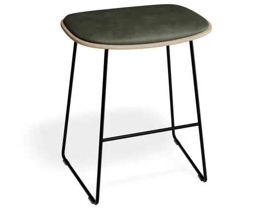 Elva Lowstool Padded Ash Black Greenpu