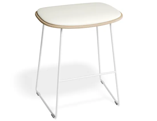 Elva Lowstool Padded Ash White Whitepu
