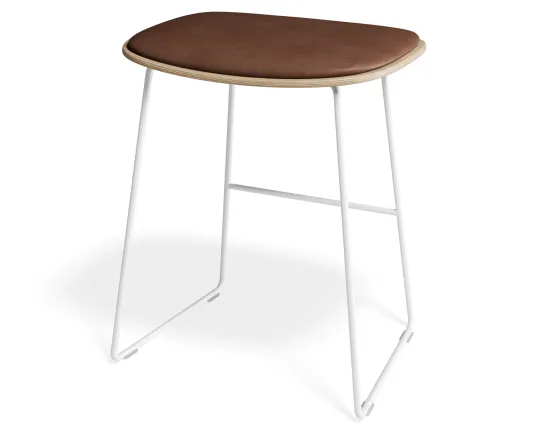 Elva Lowstool Padded Ash White Tanpu