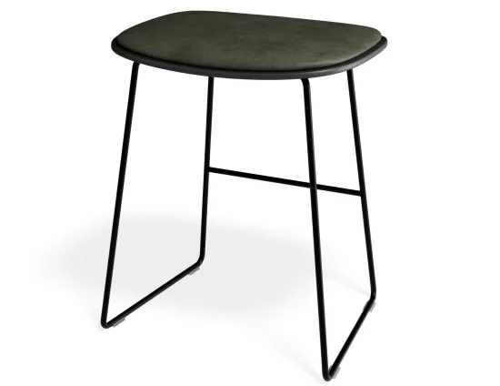 Elva Lowstool Padded Black Black Greenpu