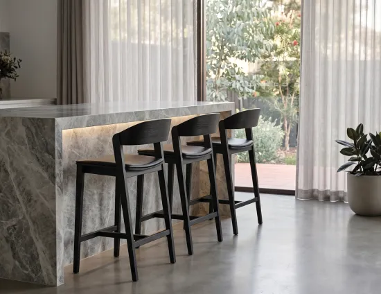Black Kitchen Stool Modern Home