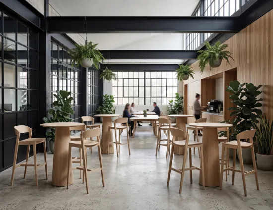 Level Grayson Oak Stool Office Lifestyle