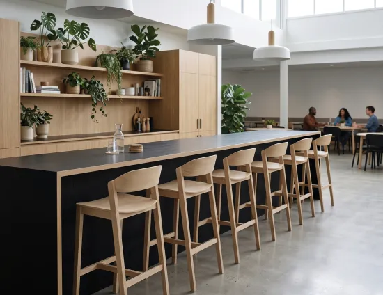 Oak Bar Stool Workpalce Lifestyle