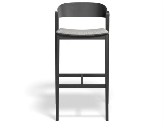 Grayson 75cmbarstool Pad Black Geometricpattern