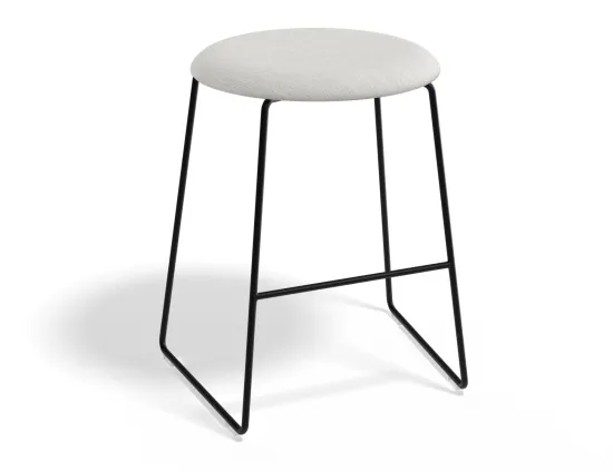 Hugo Lowstool 46cm Black Frame Light Grey