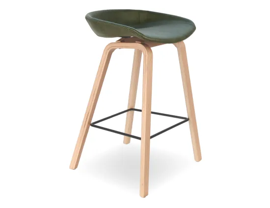 Kobe Stool Green Vegan Leather