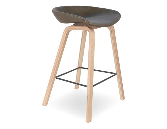 Kobe Stool Grey Vegan Leather