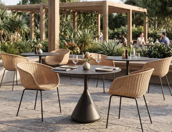 Large Kora Round Cafe Table