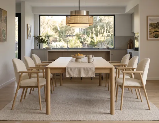 Fabric Dining Chair Upholstered Arm Chair