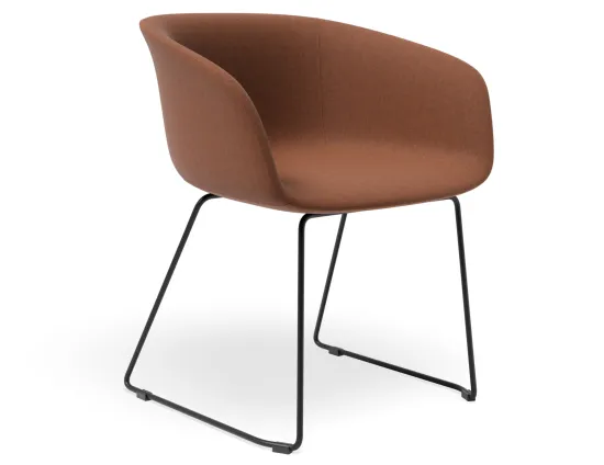Lonsdale Armchair Sledbase Brown