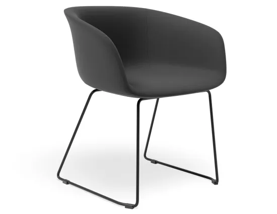 Lonsdale Armchair Sledbase Darkgrey