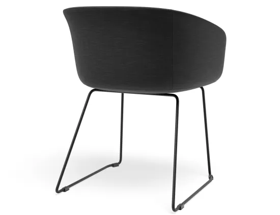 Lonsdale Armchair Sledbase Black