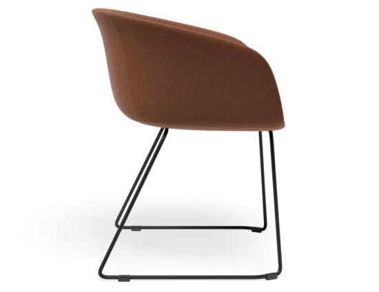 Lonsdale Armchair Sledbase Brown