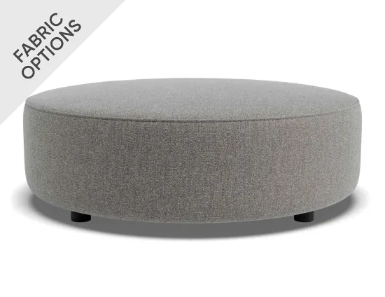 Lune Round Low Ottoman 90cm Fossil Product