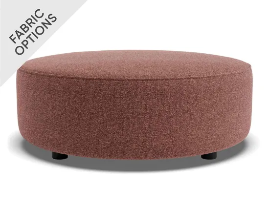 Lune Round Low Ottoman 80cm Berry Product