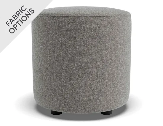 Lune Round Drum Ottoman 45cm Fossil Product
