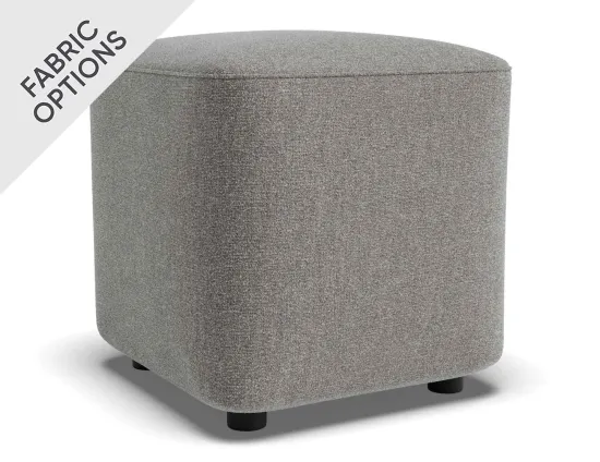 Lune Square Drum Ottoman 45cm Fossil Product
