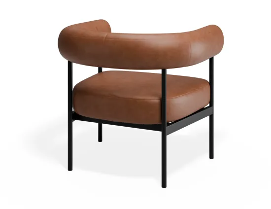 Marlowe Loungechair Black Brandy