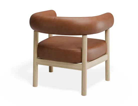 Marlowe Loungechair Oak Brandy