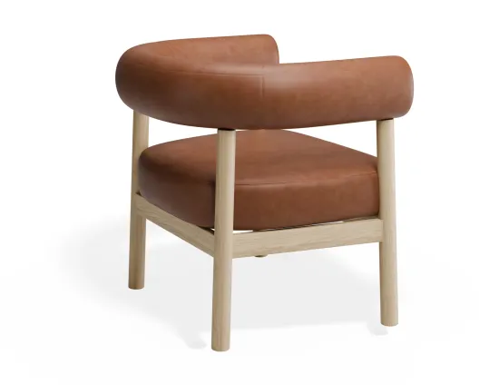 Marlowe Loungechair Oak Brandy