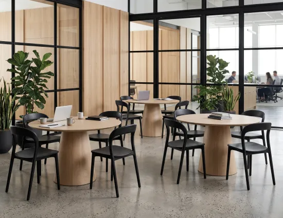 Circa 120 Natural Mia Chairs Black