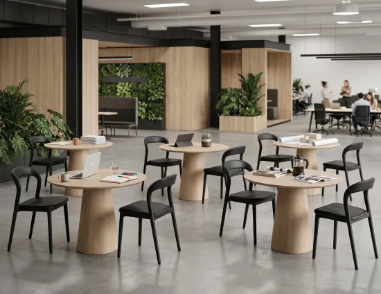Circa Table 85 Black Mia Chairs Upholstered