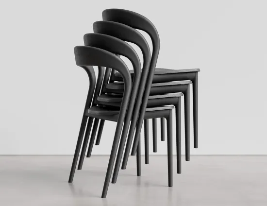 Mia Chair Stack Black Product