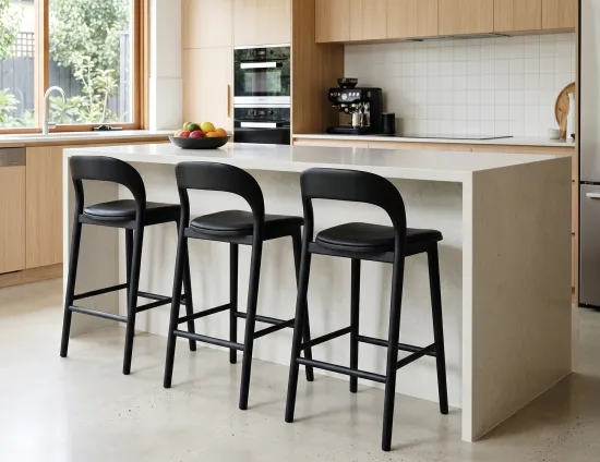 Mia Black Counter Stool