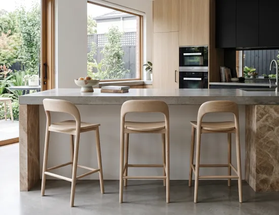 Wooden Counter Stool Mia