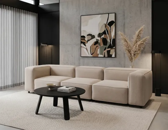 Mateo Round Black Coffee Table