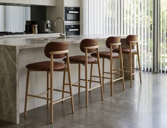 Counter Bar Stool Tan
