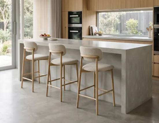 Ivory Cream Counter Stool Oskar