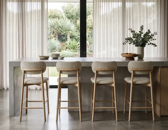 Oskar Fabric Counter Stool
