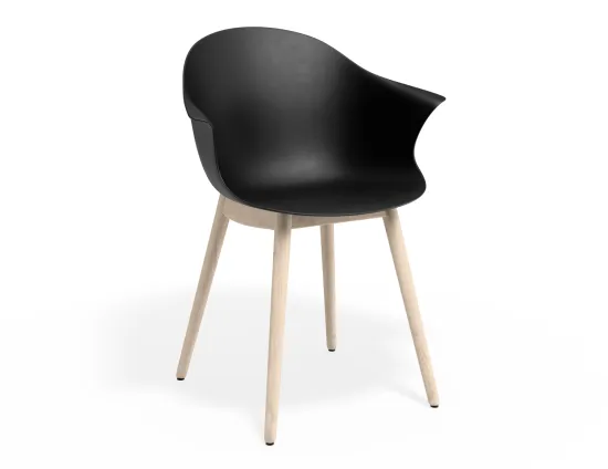Pebble Armchair Blackseat Beechbase