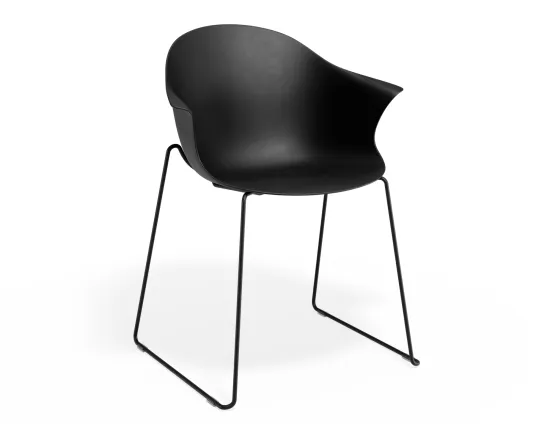 Pebble Armchair Blackseat Sledblack