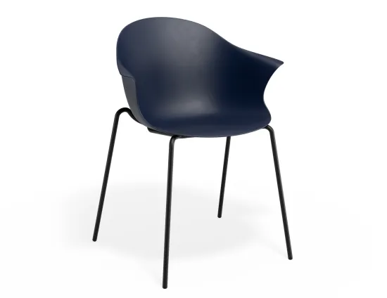 Pebble Armchair Navyseat 4postblack