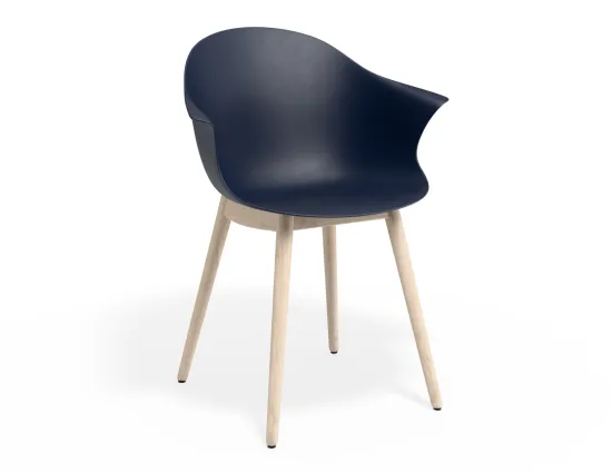 Pebble Armchair Navyseat Beechbase