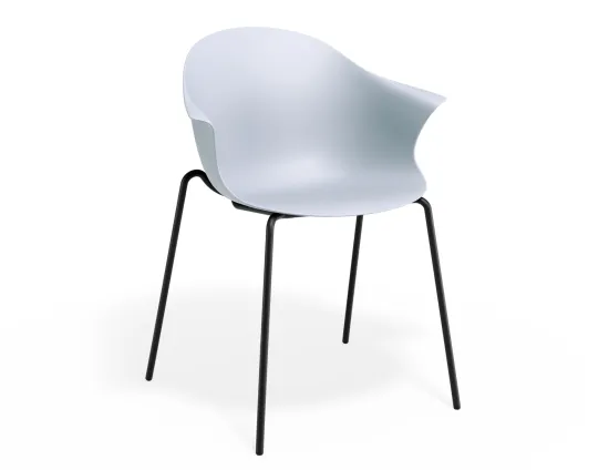 Pebble Armchair Palebluev3seat 4postblack