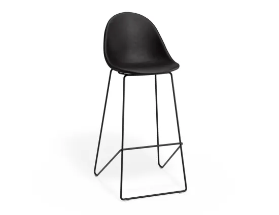 Pebble Barstool Blackpuseat Blackframe