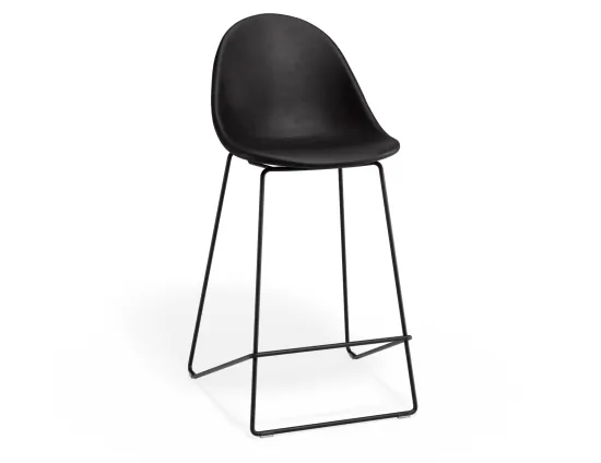 Pebble Kitchenstool Blackpuseat Blackframe