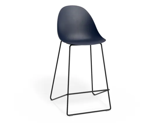 Pebble Kitchenstool Navyseat Blackframe
