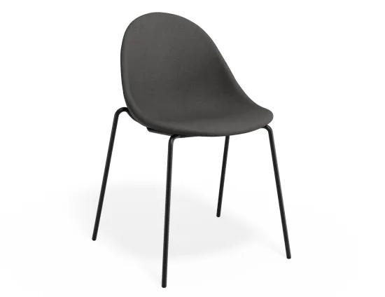 Pebble Chair Greyfabricseat 4postblack