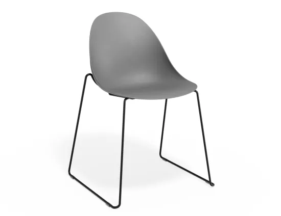 Pebble Chair Greyseatv2 Sledblack