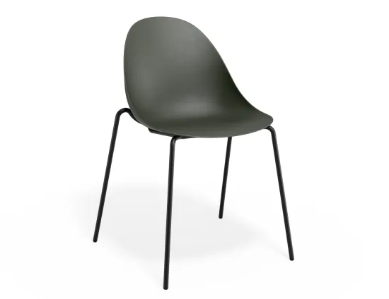 Pebble Chair Oliveseat 4postblack