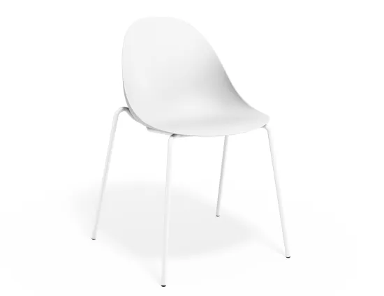 Pebble Chair Whiteseat 4postwhite