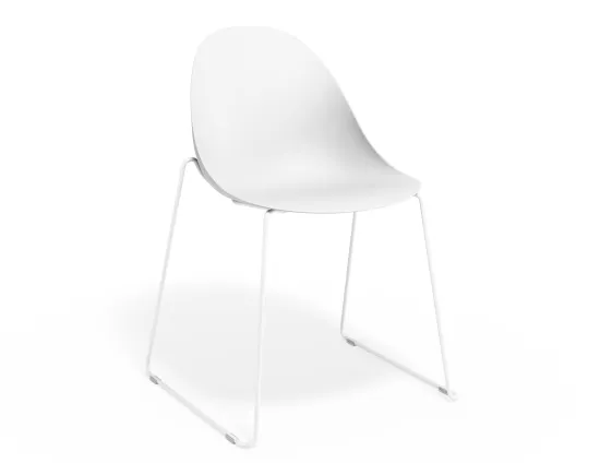 Pebble Chair Whiteseat Sledwhite