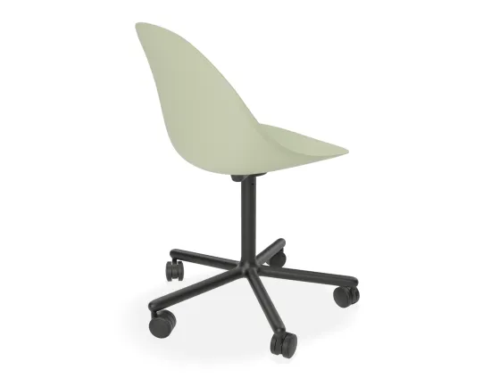 Green Swivel Castor Pebble Back