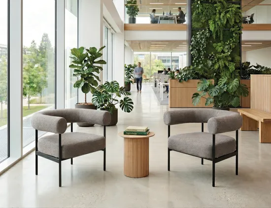 Marlowe Lounge Oyster Black Frame Lifestyle