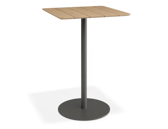 Roku Teakbartable 75x75 Charcoal