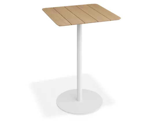 Roku Teakbartable 75x75 White